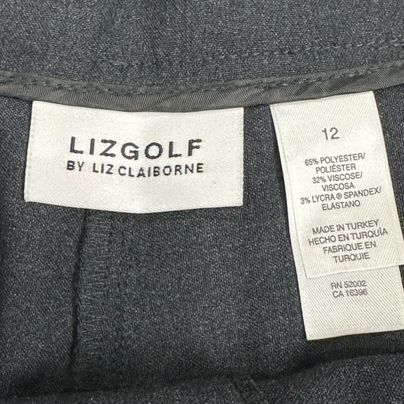 Women's Liz Claiborne Golf 12 Bermuda Shorts Chino Khakis Navy High Rise Stretch - Picture 9 of 9